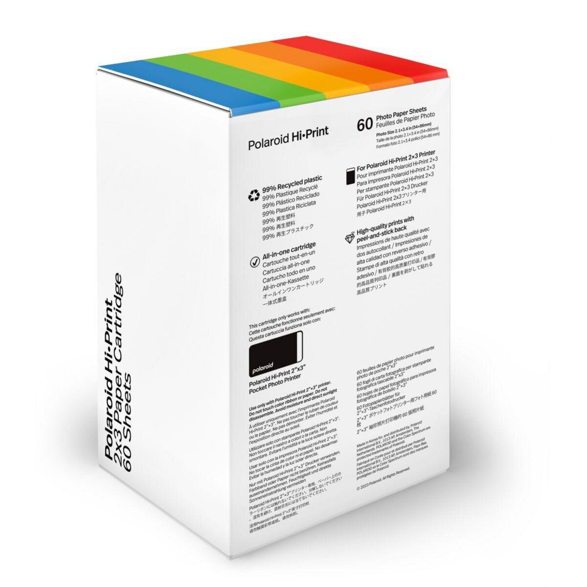 POLAROID Papier photo instantané Hi-print 2x3 Cardridge 60 feuilles