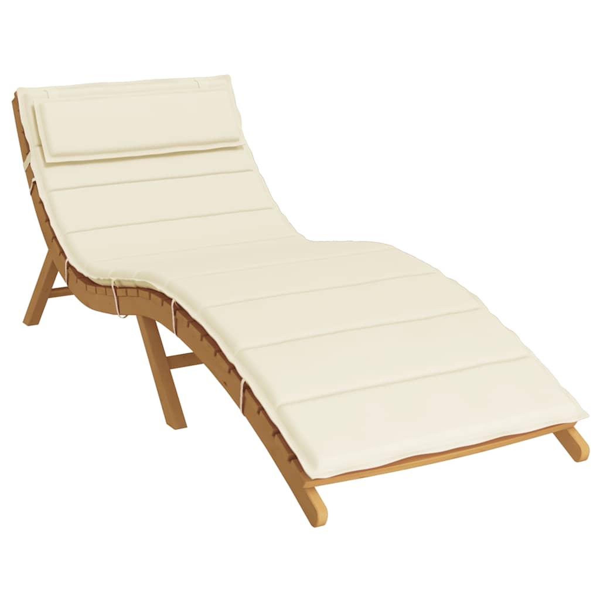 Voir la diapositive 3 : VIDAXL Coussin de chaise longue creme 180x60x3 cm tissu oxford