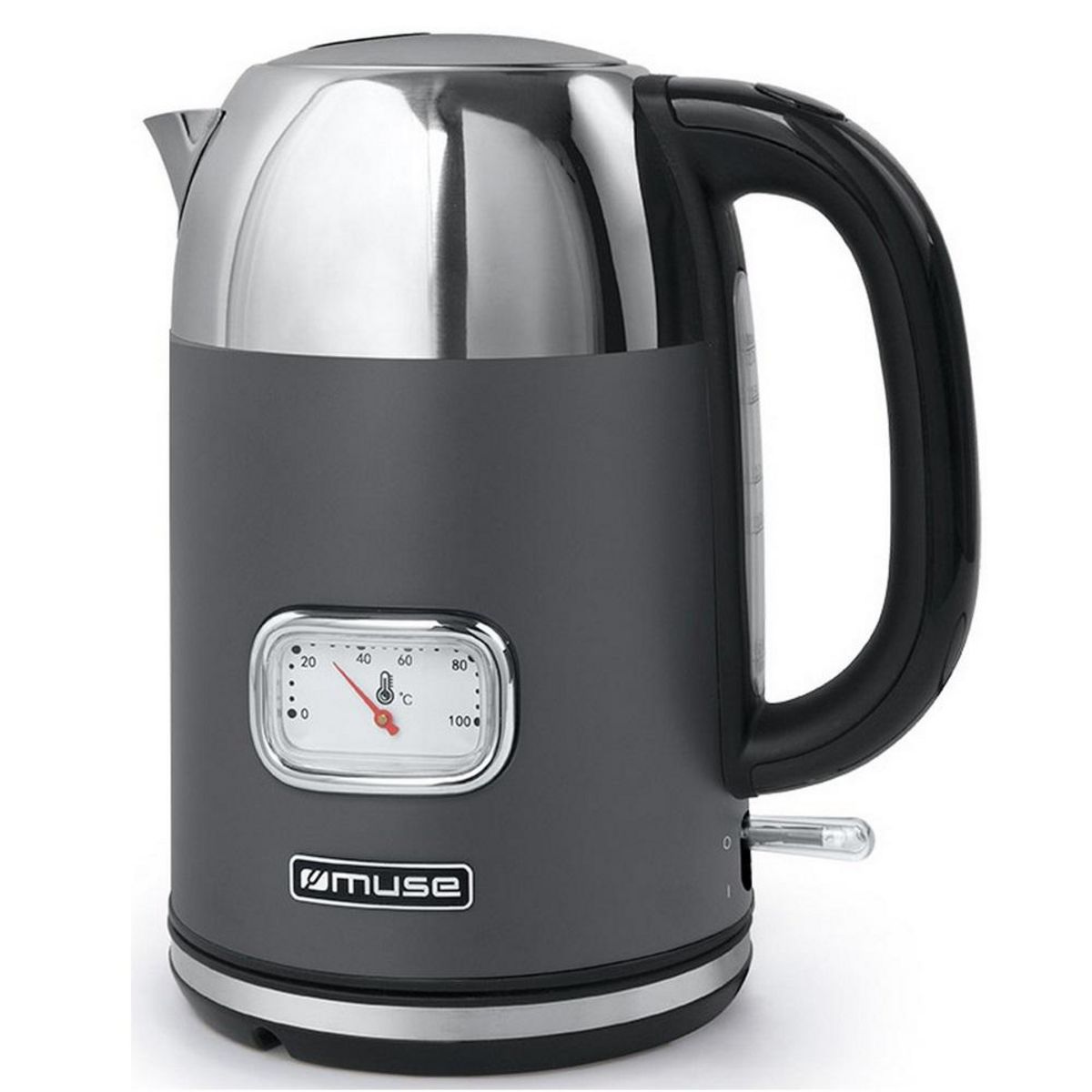 Muse Bouilloire sans fil 1.7l 2200w gris/inox - MS-020DG