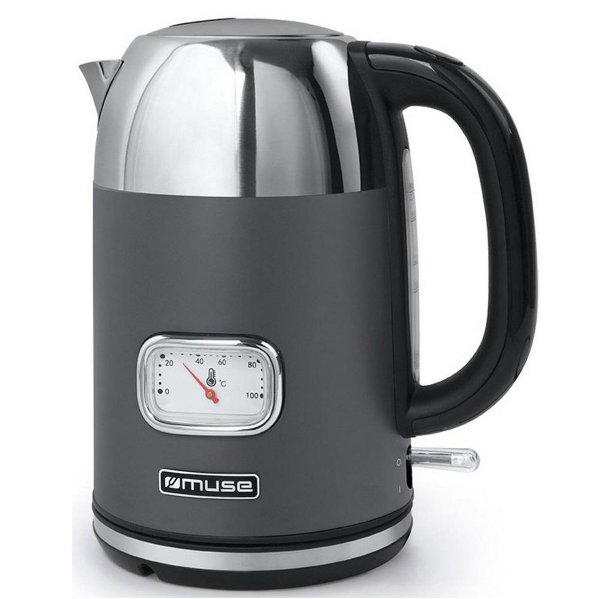 Muse Bouilloire sans fil 1.7l 2200w gris/inox - MS-020DG
