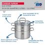 Voir la diapositive 3 : ELO Cuiseur vapeur en inox 18 cm de 2 litres Elo Citrin