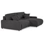 Voir la diapositive 6 : LISA DESIGN Pivoine - canapé d'angle 4 places réversible convertible avec 2 coffres en velours côtelé