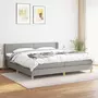 VIDAXL Sommier a lattes de lit avec matelas Gris clair 200x200cm Tissu