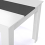 Voir la diapositive 5 : ID MARKET Table à manger extensible rectangle GEORGIA 6-10 personnes blanche et grise 140-220 x 90 cm