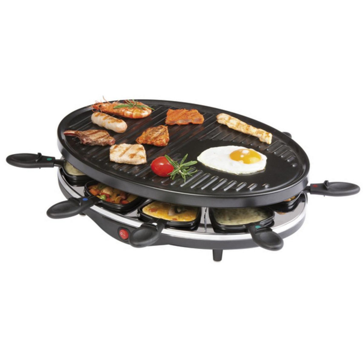 Domo Appareil à raclette 8 personnes 1200w + gril - do9038g