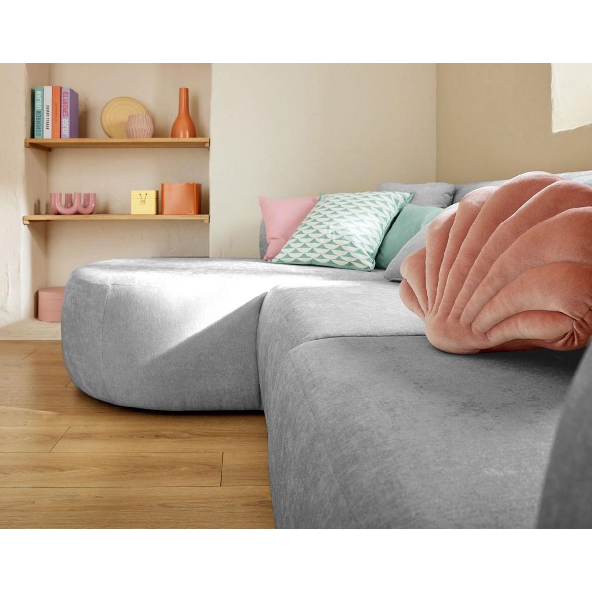 LISA DESIGN Ikare - module d'assise méridienne gauche - en tissu