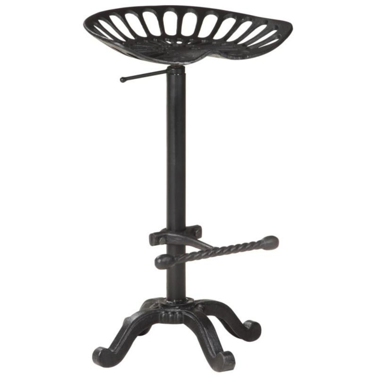 VIDAXL Tabouret de bar Noir Fonte