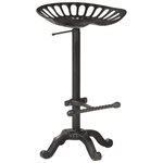 VIDAXL Tabouret de bar Noir Fonte