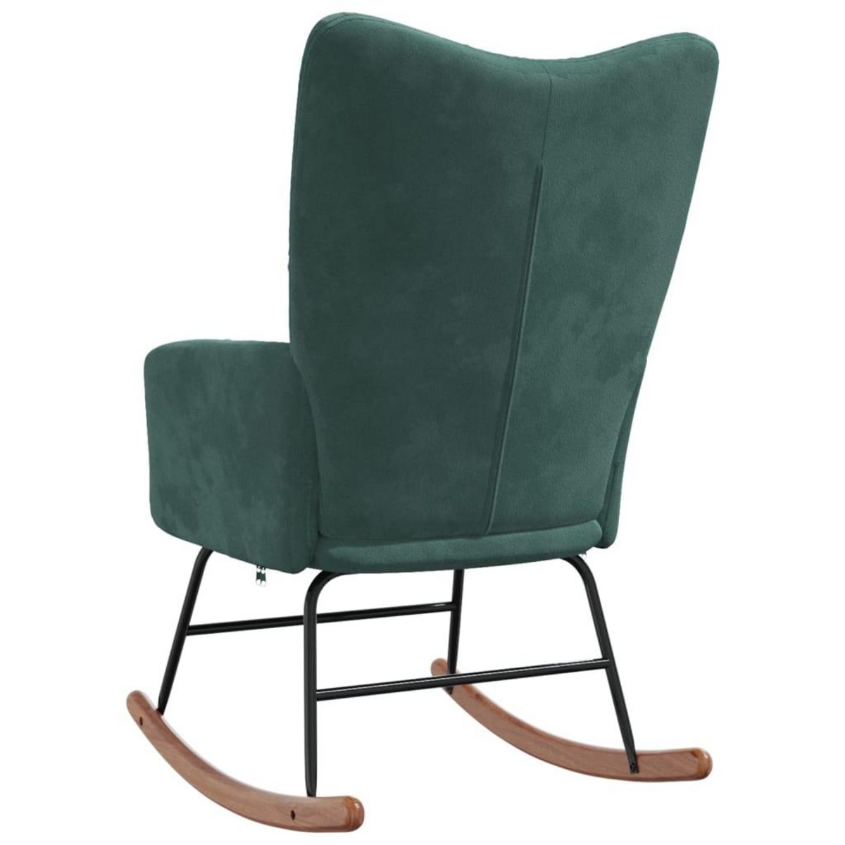 VIDAXL Chaise a bascule Vert fonce Velours