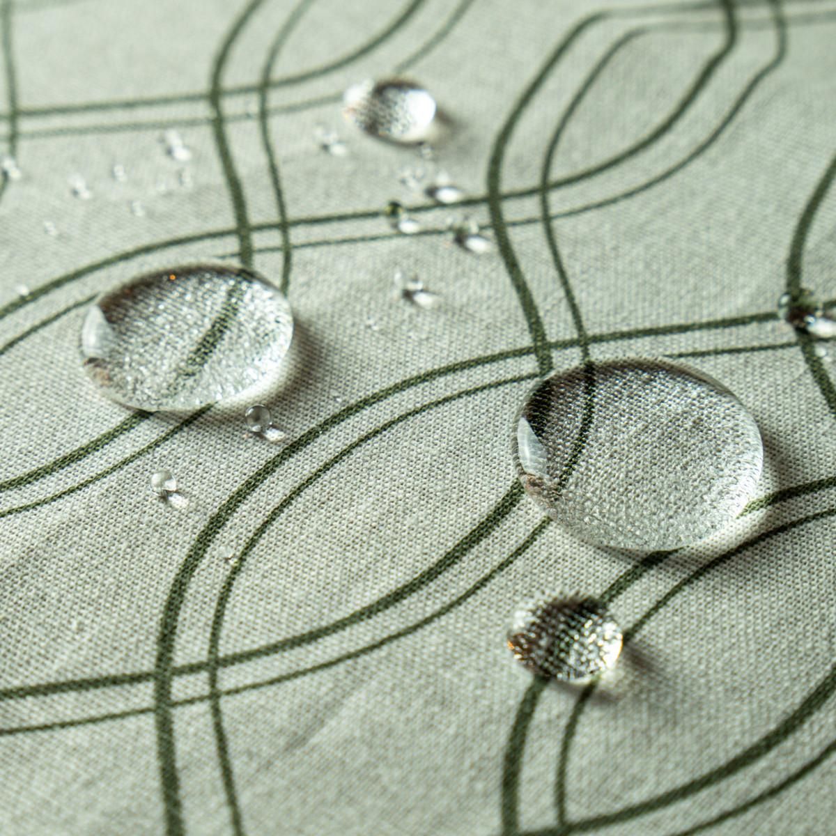 FUTURE HOME Lot nappe carrée + 2 serviettes de table déperlante géométrique 140x140cm VOGUE