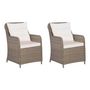 Voir la diapositive 5 : VIDAXL Ensemble bistro 3 pcs coussins oreillers Resine tressee Marron