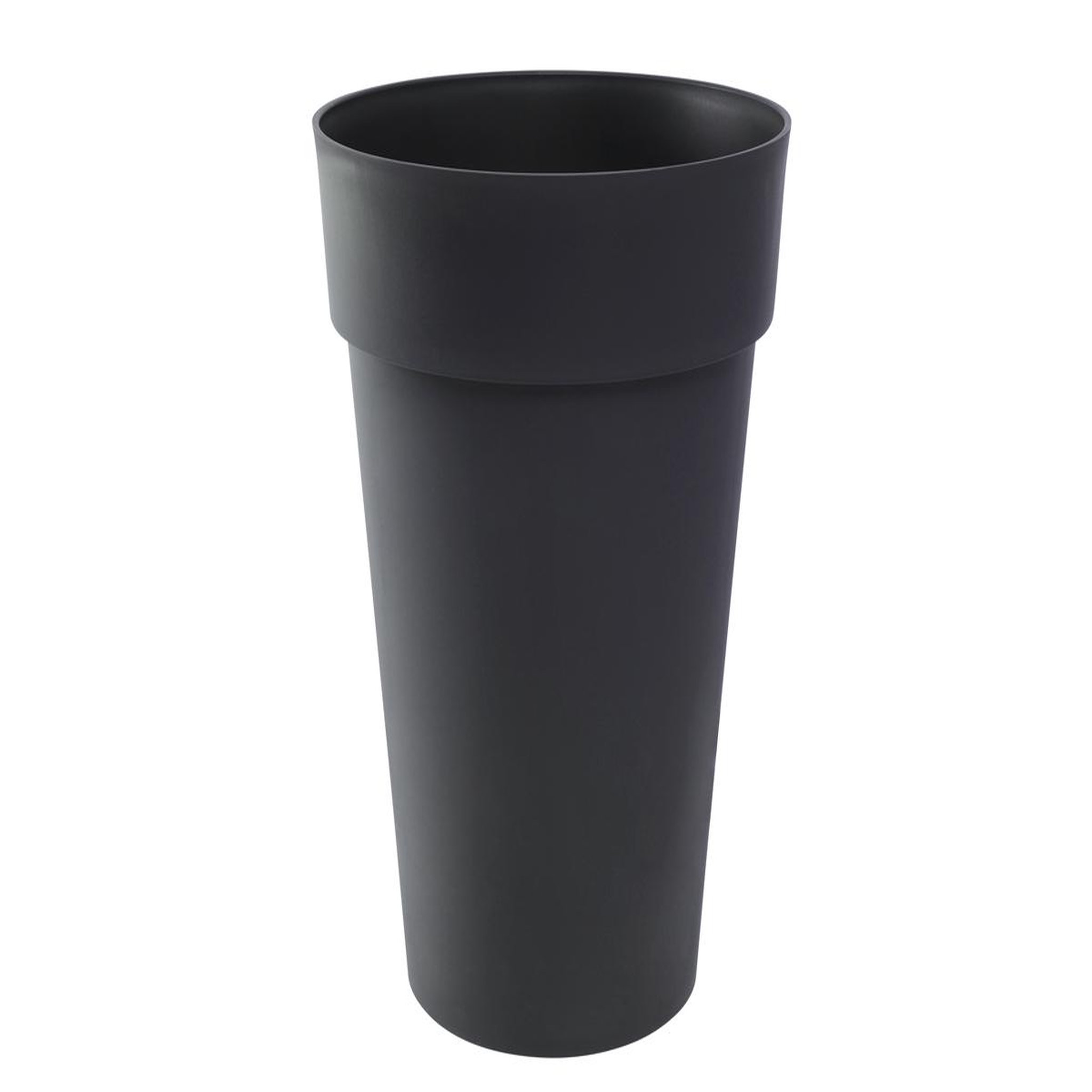 Eda Pot de fleur rond Toscane Ø 46 x H.65 cm - Anthracite - Eda