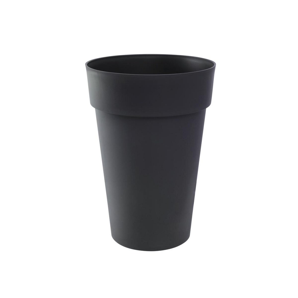 Eda Pot de fleur rond Toscane Ø 46 x H.65 cm - Anthracite - Eda