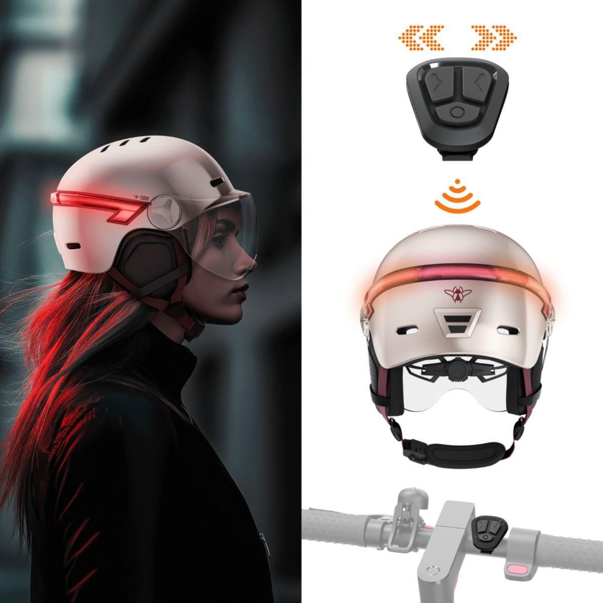 CASR Casque Led Glow rose taille L