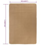 Voir la diapositive 6 : VIDAXL Tapis en jute avec support en latex 160x230 cm Naturel