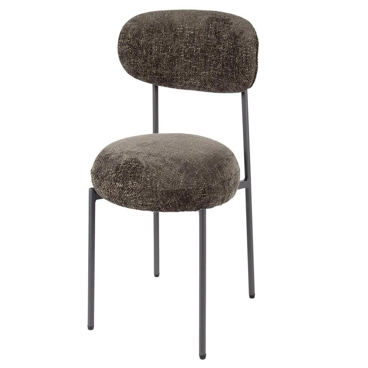 LISA DESIGN Adelia - lot de 2 chaises - pieds en métal - en tissu texturé