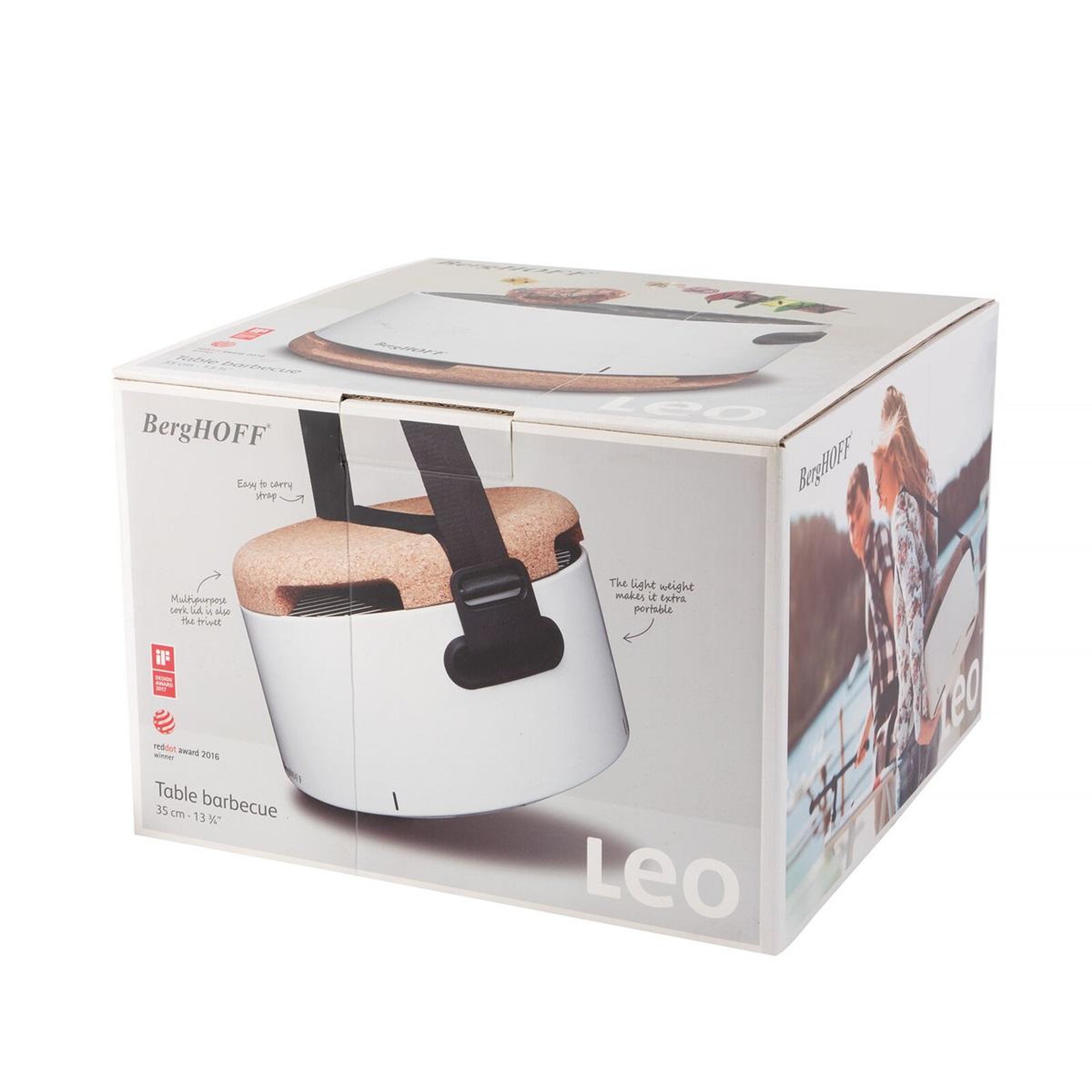 Voir la diapositive 5 : Berghoff Barbecue à charbon portable blanc - 2415600