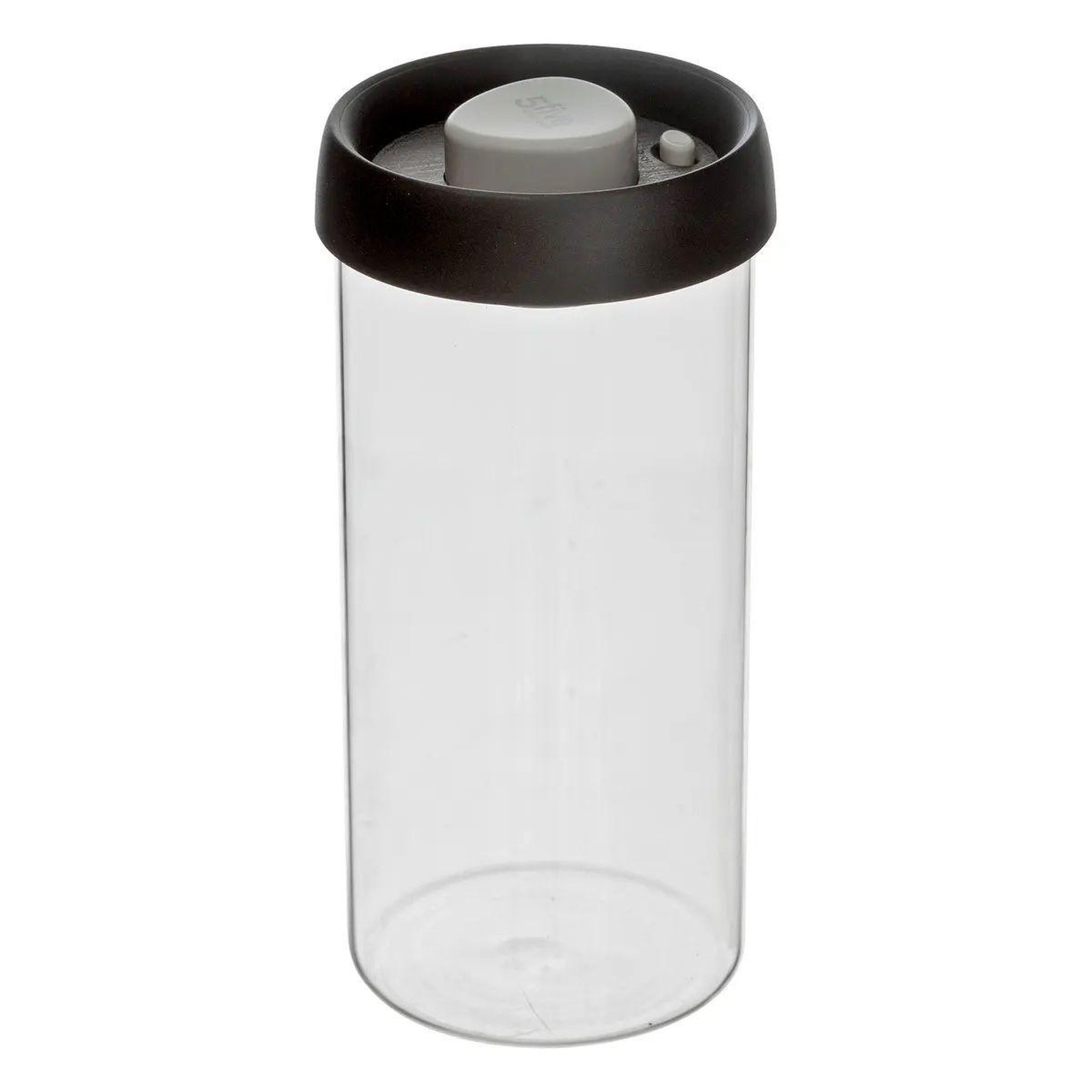FIVE Bocal en verre  hermet  1,3l transparent & noir