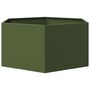 Voir la diapositive 5 : VIDAXL Jardiniere vert olive hexagone 104x90x45 cm acier