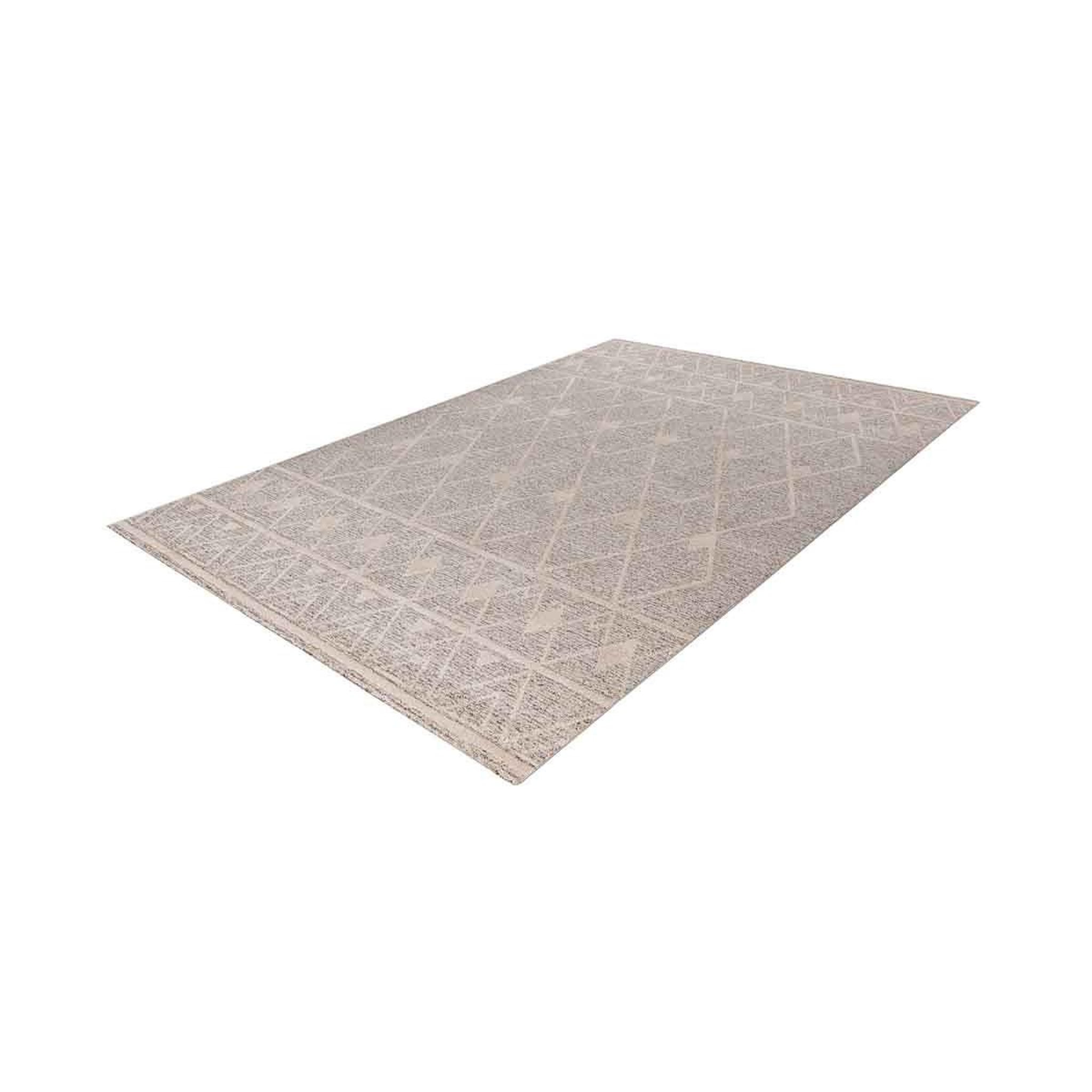 Voir la diapositive 2 : Paris Prix Tapis Tissé Géométrique  Rhombus  Beige & Marron