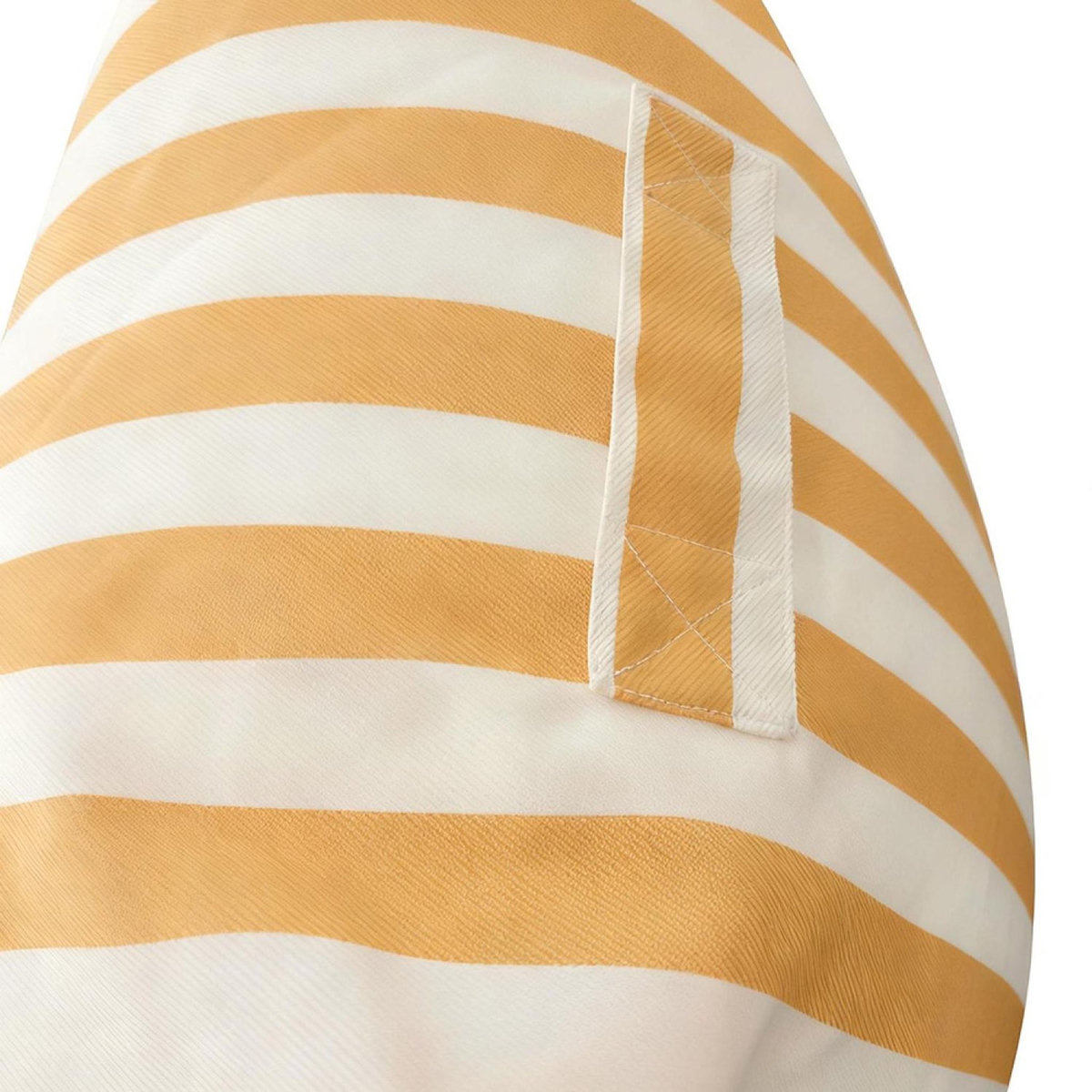 CONCEPT USINE Pouf d'extérieur rayé jaune déperlant et – 100x65x65 cm POSITANO