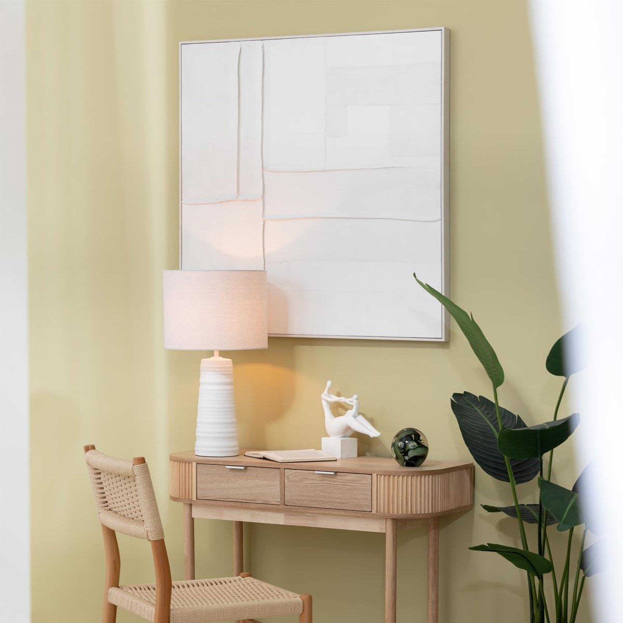 Voir la diapositive 4 : J-LINE Tableau déco  log  102x102cm blanc