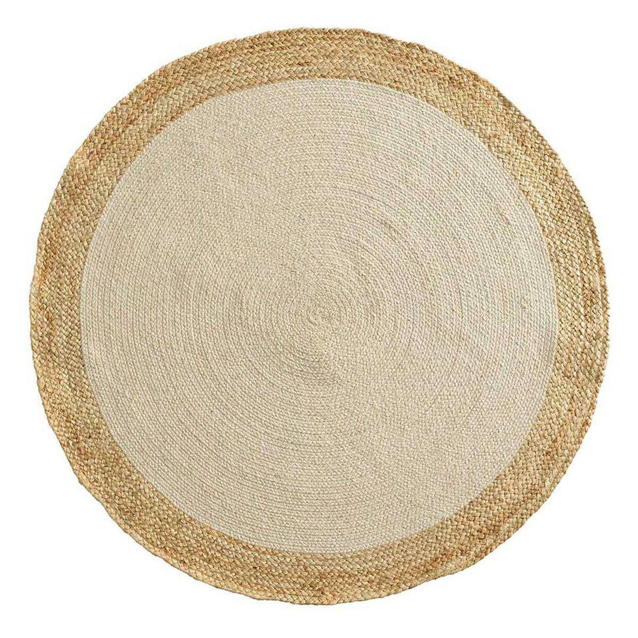 Voir la diapositive 1 : Douceur d'Intérieur Tapis déco rond en jute  mario  120cm naturel & or