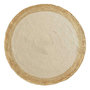 Voir la diapositive 1 : Paris Prix Tapis Déco Rond en Jute  Mario  120cm Naturel & Or
