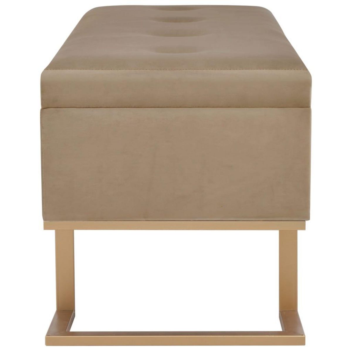 VIDAXL Banc avec compartiment de rangement 105 cm Beige Velours
