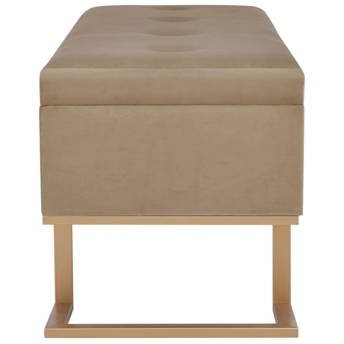 VIDAXL Banc avec compartiment de rangement 105 cm Beige Velours