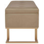 Voir la diapositive 4 : VIDAXL Banc avec compartiment de rangement 105 cm Beige Velours