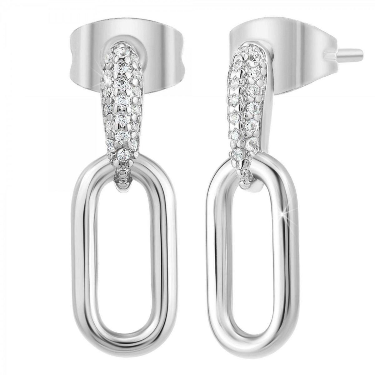 SC CRYSTAL Boucles d'oreilles SC Crystal ornées de Zirconium