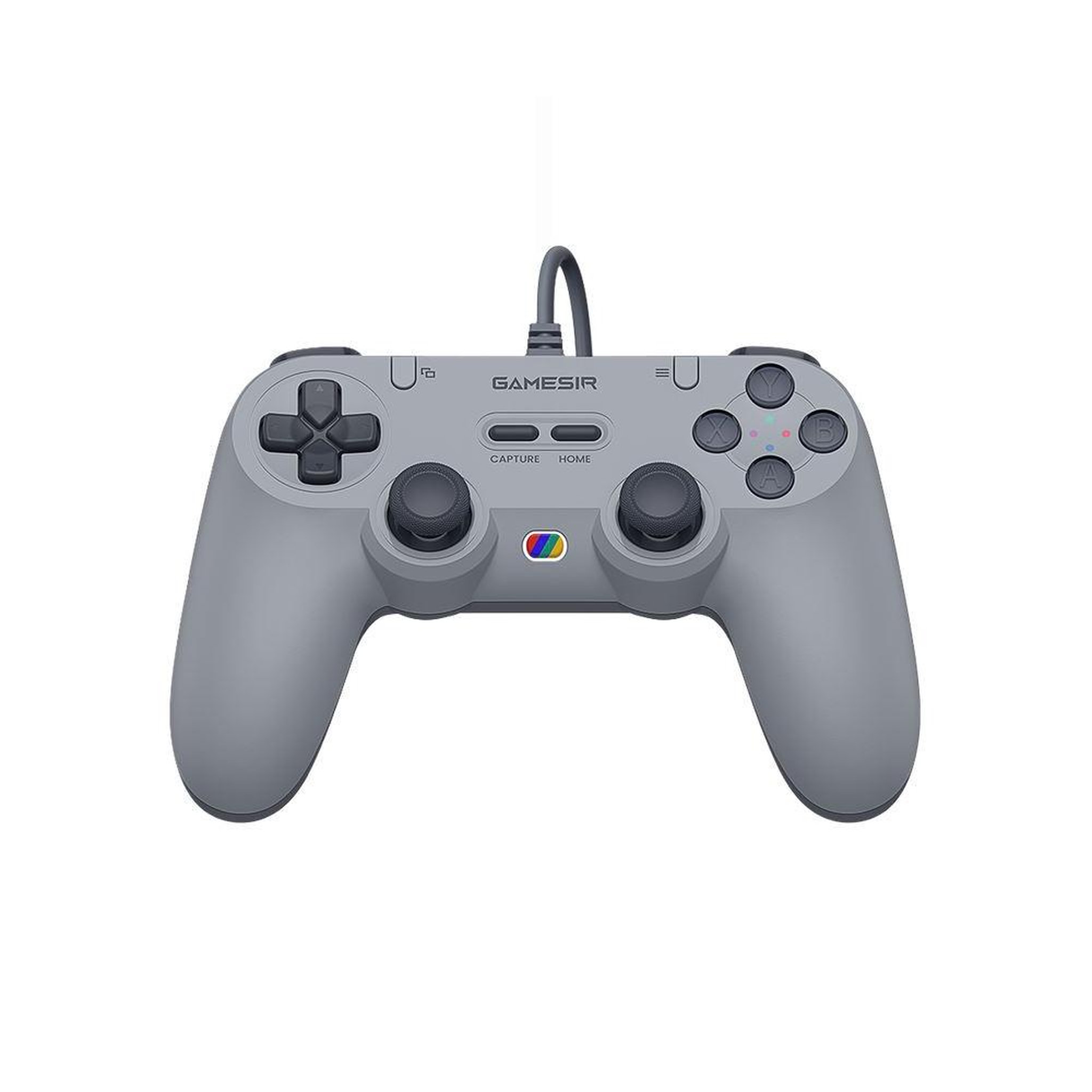 GAMESIR Manette de jeu filaire gamesir tegenaria gris rétro pour pc et switch, joysticks hall-effect, 1000 hz, anti-dérive, double vibration asymétrique, turbo et 2 boutons arrière