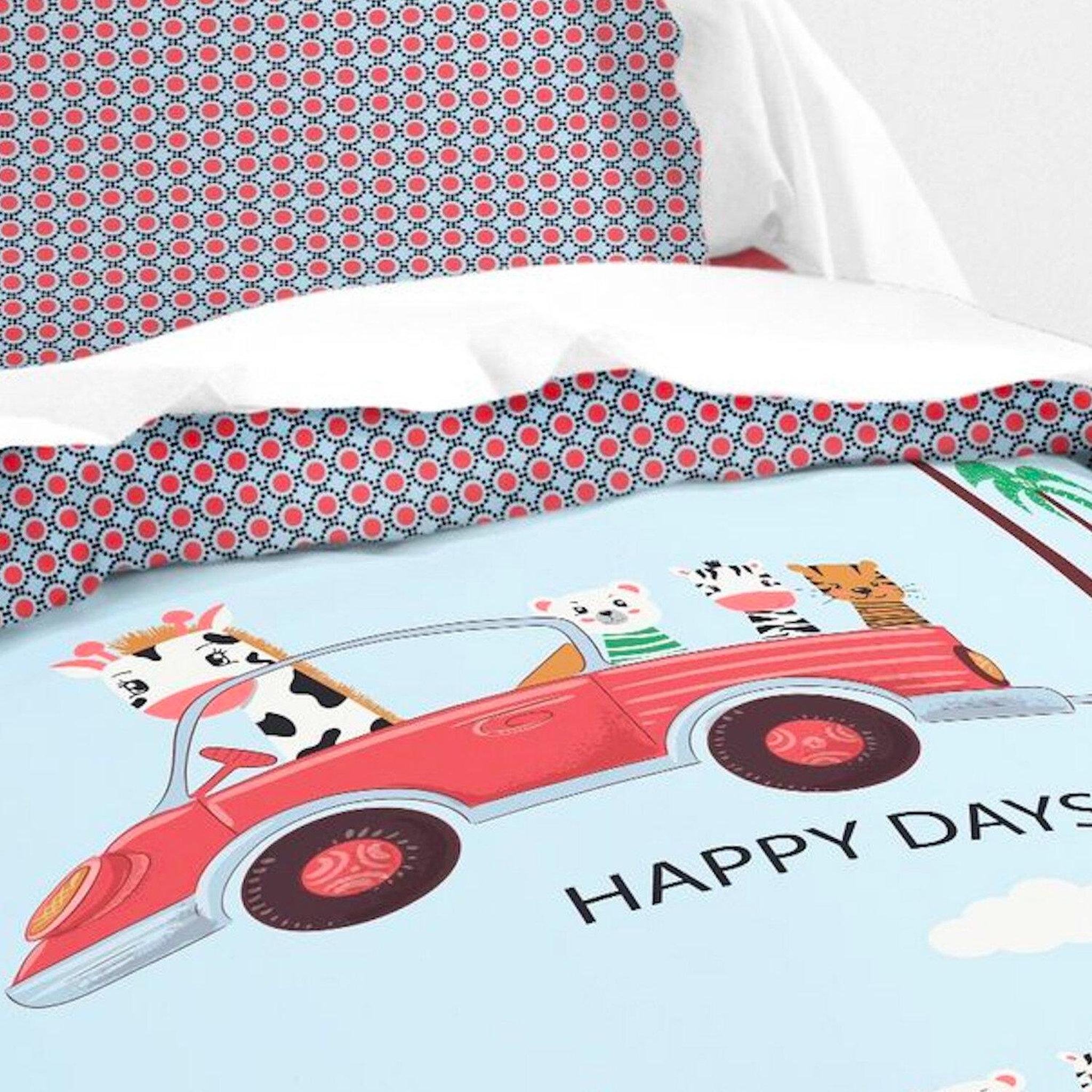Voir la diapositive 2 : Home collection Parure housse de couette 140x200cm 100%coton 57fils nice days