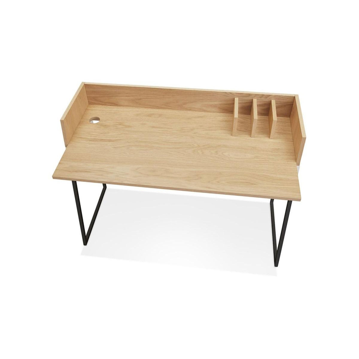 Paris Prix Bureau Design  Zélana  120cm Naturel & Noir