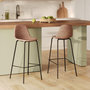 Voir la diapositive 2 : Rendez vous déco Lot de 2 chaises de bar 75 cm en cuir synthétique taupe-Henrik