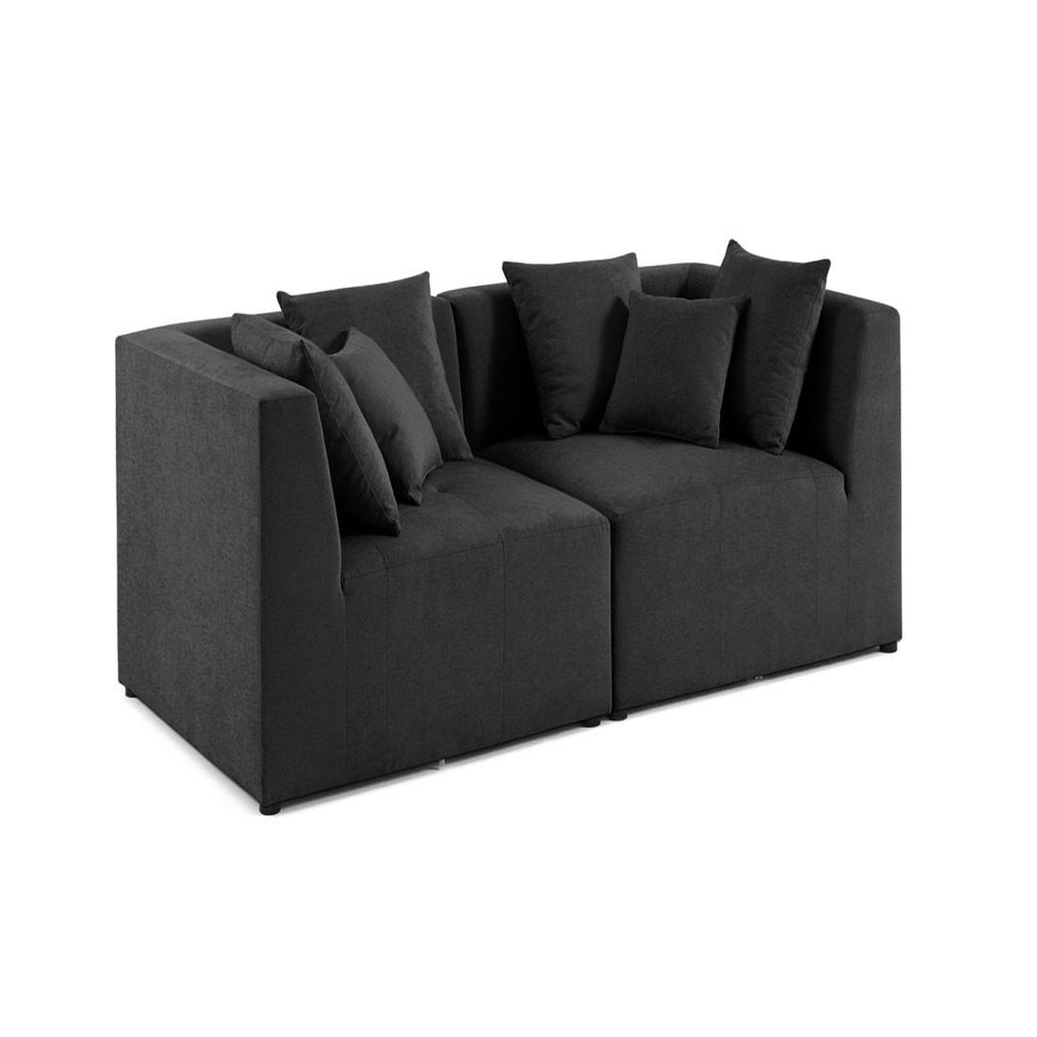 Voir la diapositive 2 : LISA DESIGN Amalfi - canapé modulable 2 places - en tissu