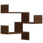 Voir la diapositive 2 : VIDAXL Etageres d'angle murales 2 pcs Chene marron 40x40x50 cm Bois