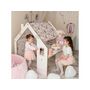 Voir la diapositive 2 : Habitat et Jardin Maisonnette pour enfant en bois  Bianelli  avec bureau - 114 x 93 x 120 cm - Blanc / Rose