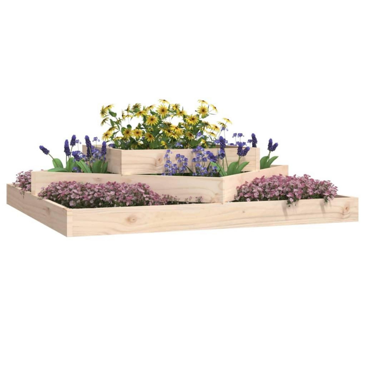 VIDAXL Jardiniere 112x112x27 cm Bois massif de pin