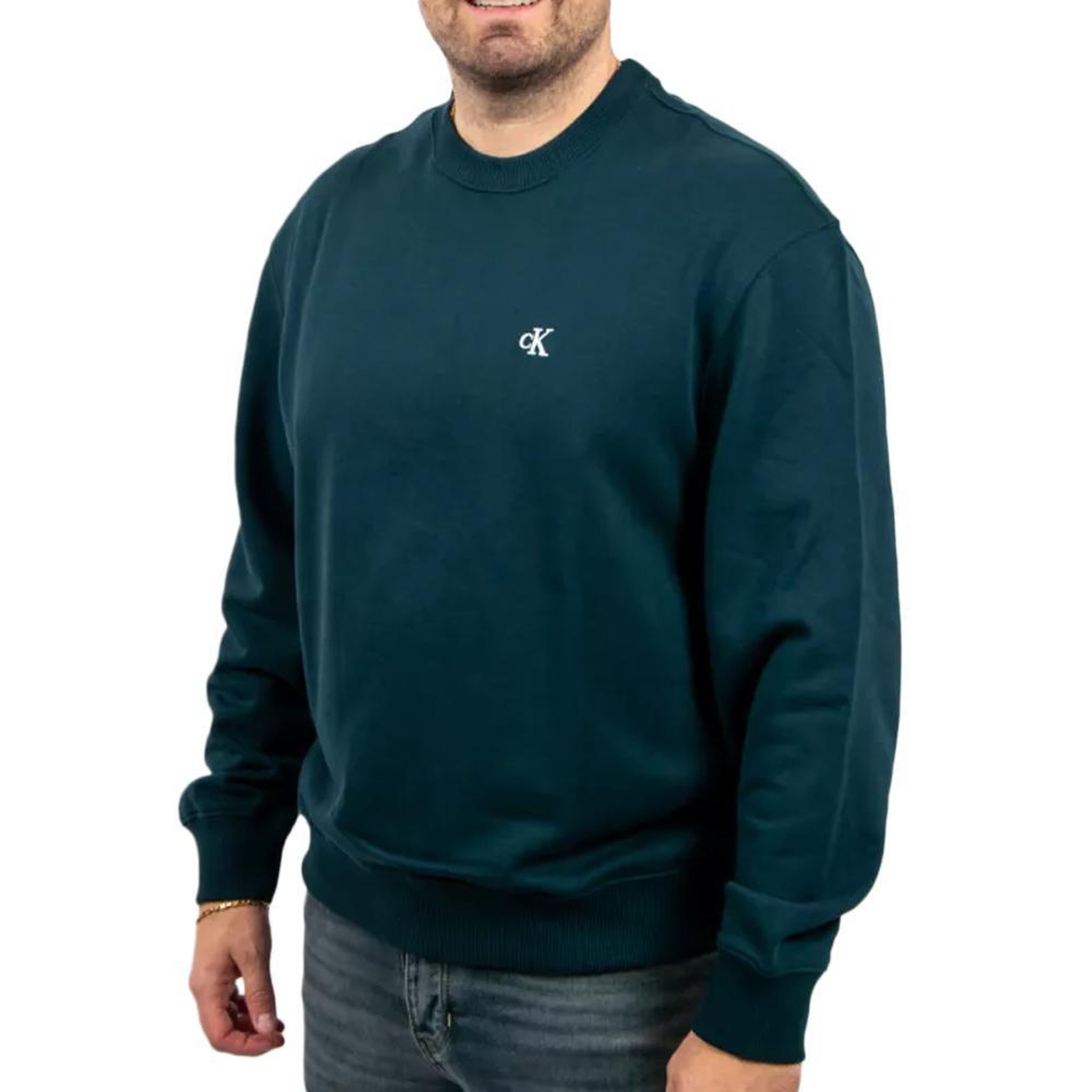 CALVIN KLEIN JEANS Sweat  Foncé Homme Calvin Klein 350terry Monog. Coloris disponibles : Bleu