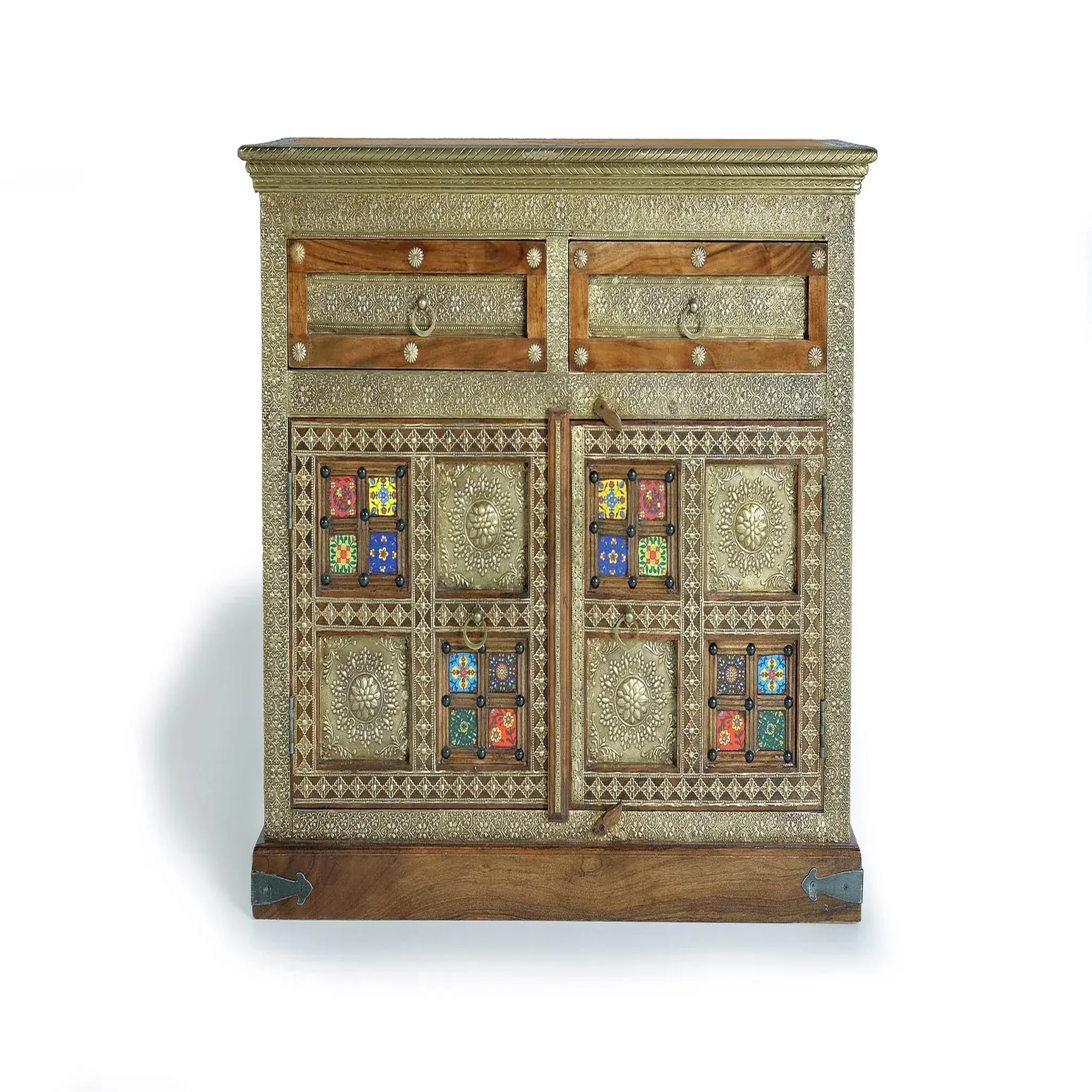 GINER Y COLOMER SL Commode en bois d'acacia 105 cm style artisanal ethnique