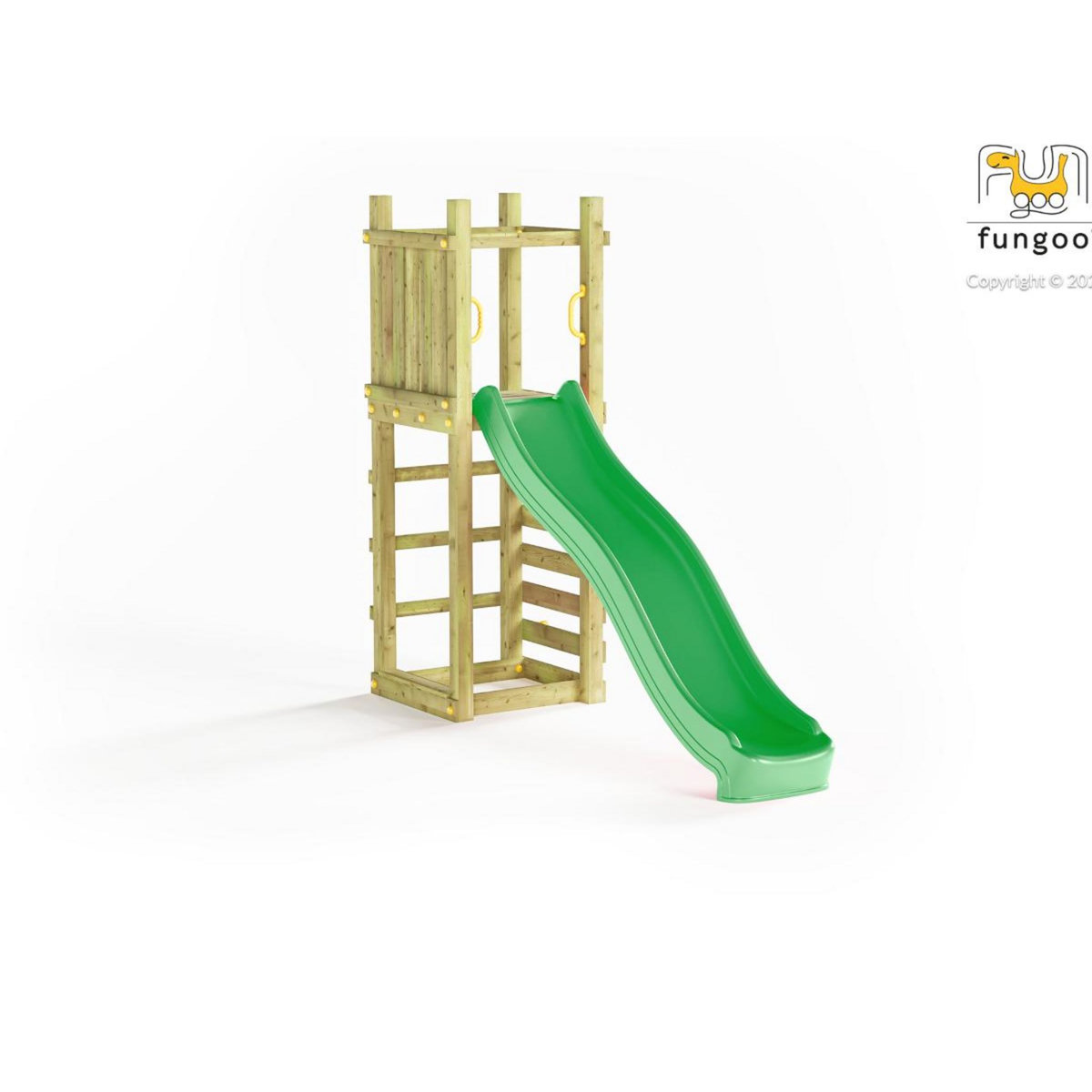 Fungoo Aire de jeux Funny 3 Light avec tour et mur d'escalade - Fungoo