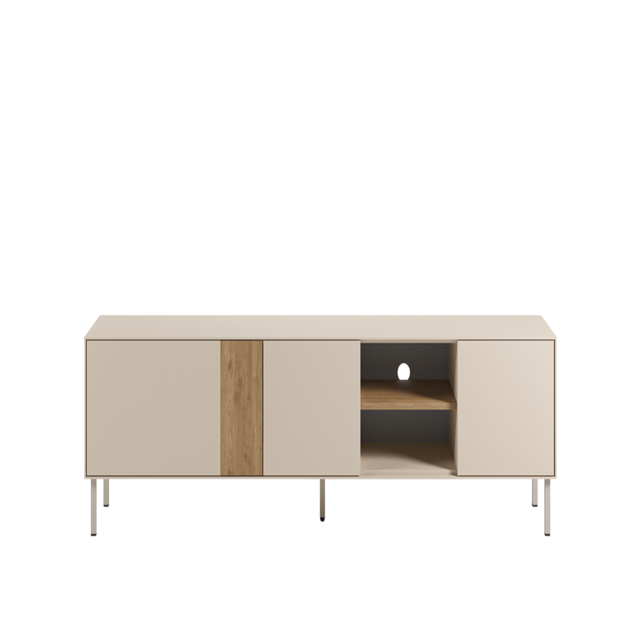 CASANOVA PARIS Eldio - meuble tv 180cm en mélamine beige