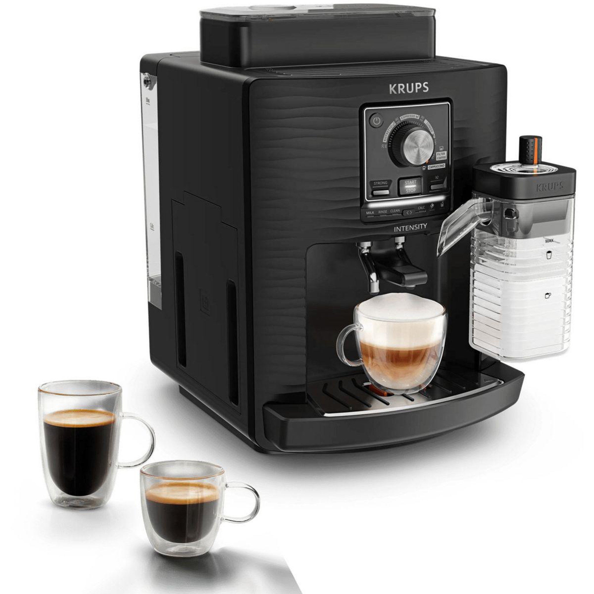 Voir la diapositive 2 : KRUPS Expresso broyeur intensity lait, machine espresso automatique, 5 boissons ea5028e0