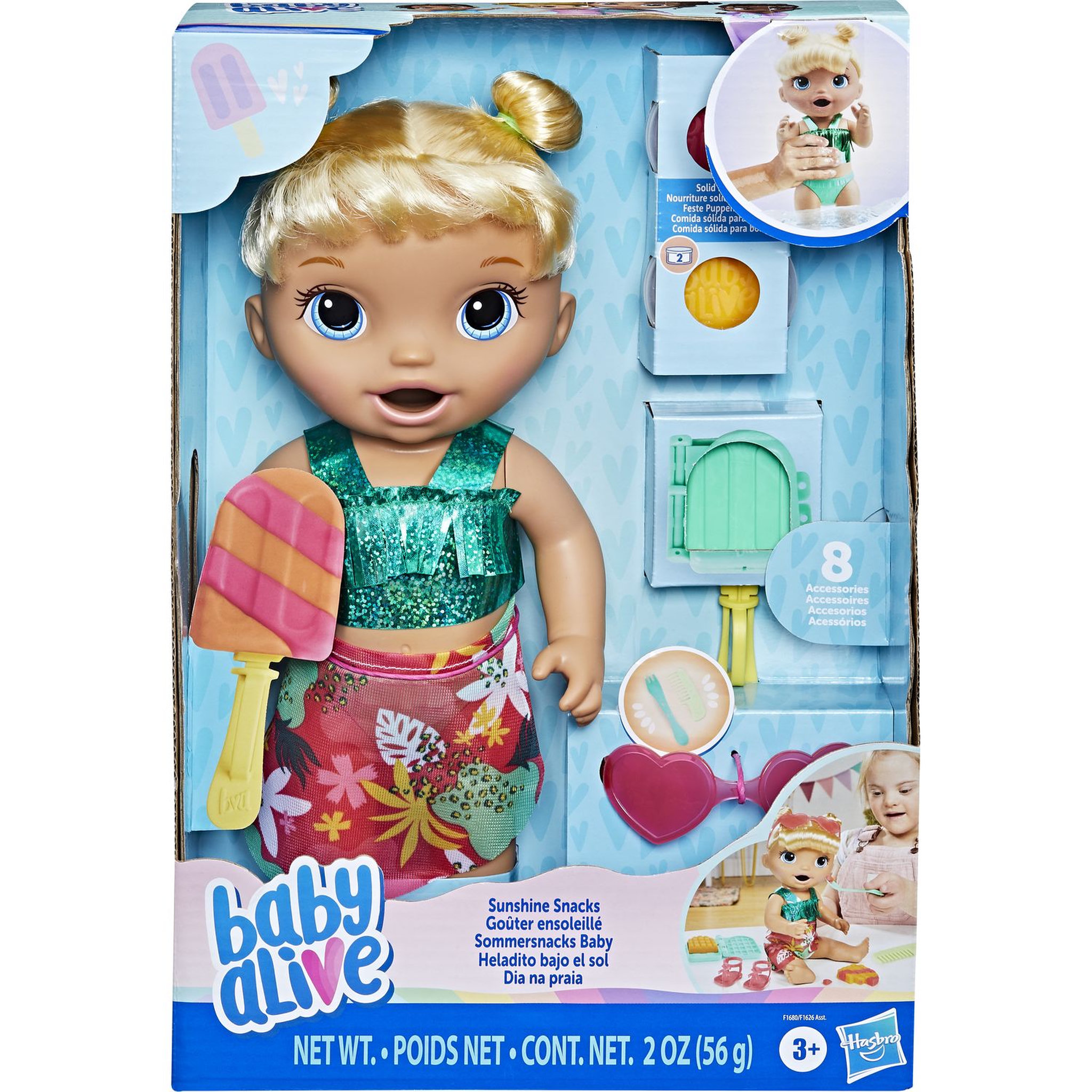 Voir la diapositive 1 : HASBRO Poupée Baby Alive blonde Goûter ensoleillé