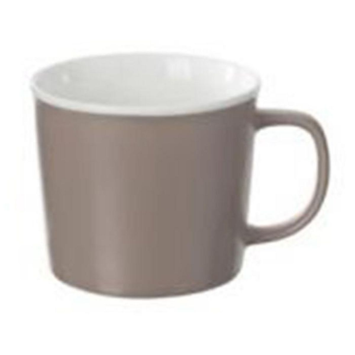 SECRET DE GOURMET Lot de 6 Mugs en Porcelaine  Nature  38cl Taupe