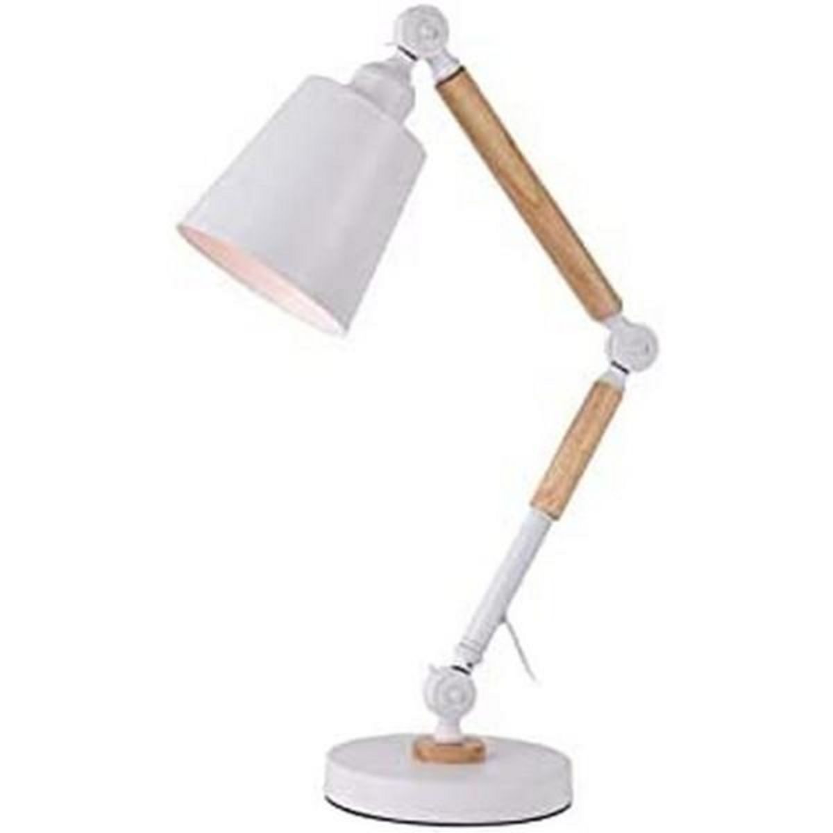 MARKET24 Flexo/Lampe de bureau EDM 32117 Blanc Métal 60 W E27 Ø 18 x 53 cm