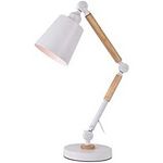 MARKET24 Flexo/Lampe de bureau EDM 32117 Blanc Métal 60 W E27 Ø 18 x 53 cm