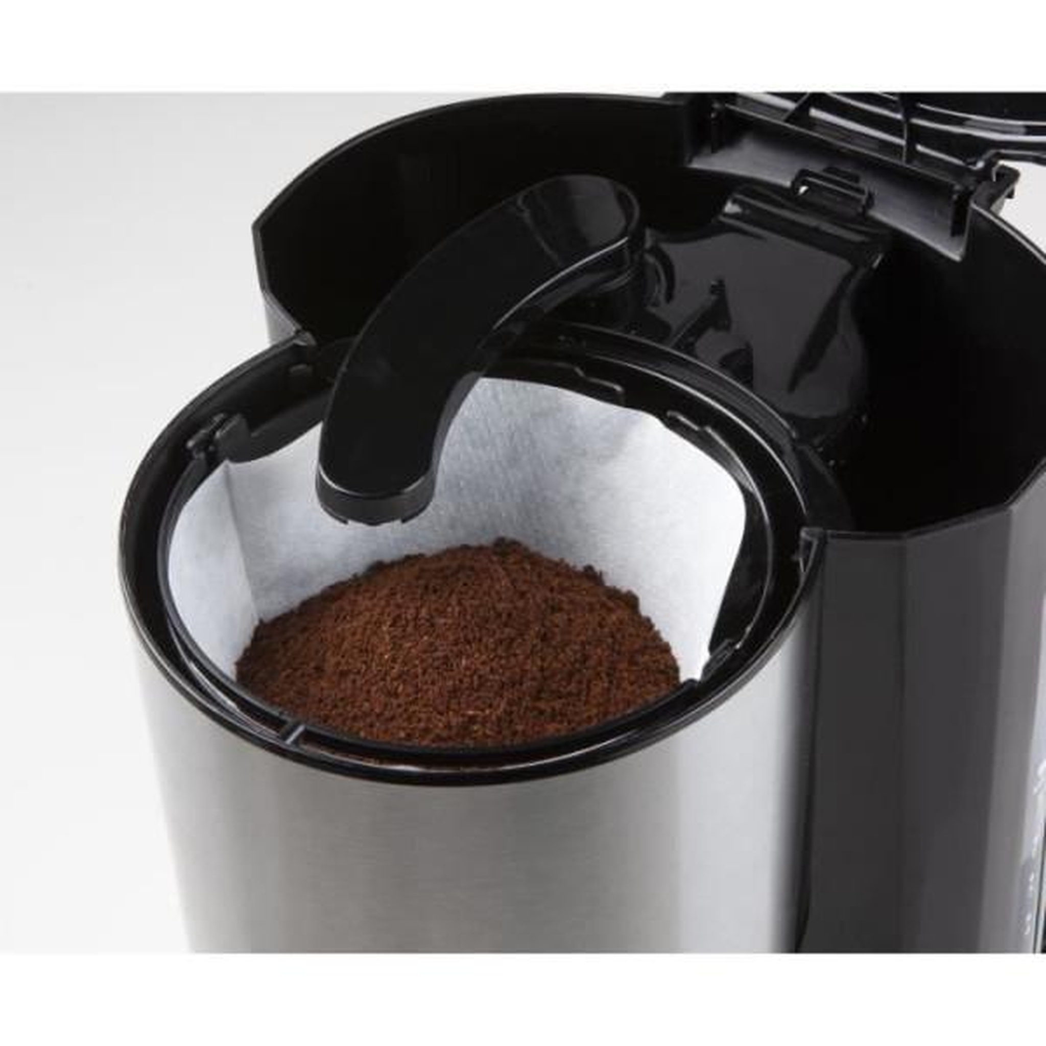 Voir la diapositive 2 : Domo Machine a Cafe - Cafetiere Electrique  filtre - DOMO - DO709K - 1000 W - 1 L - 8 tasses - Ecran LCD - Minuteur 24 h - Acier inoxydable